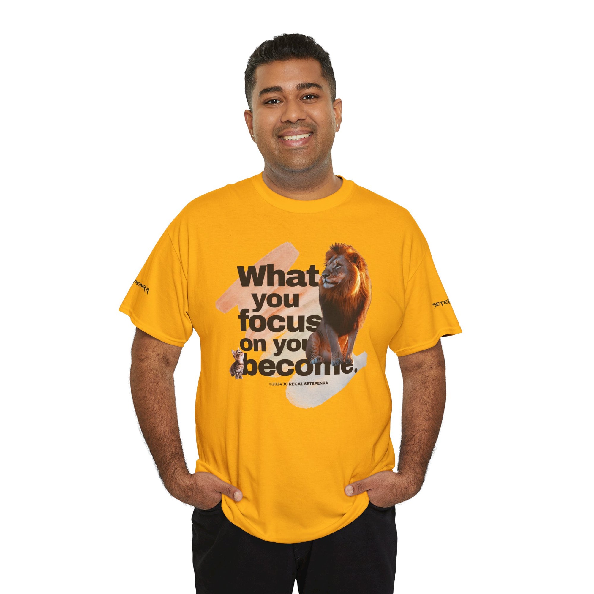 What You Focus On You Become Unisex Heavy Cotton Tee