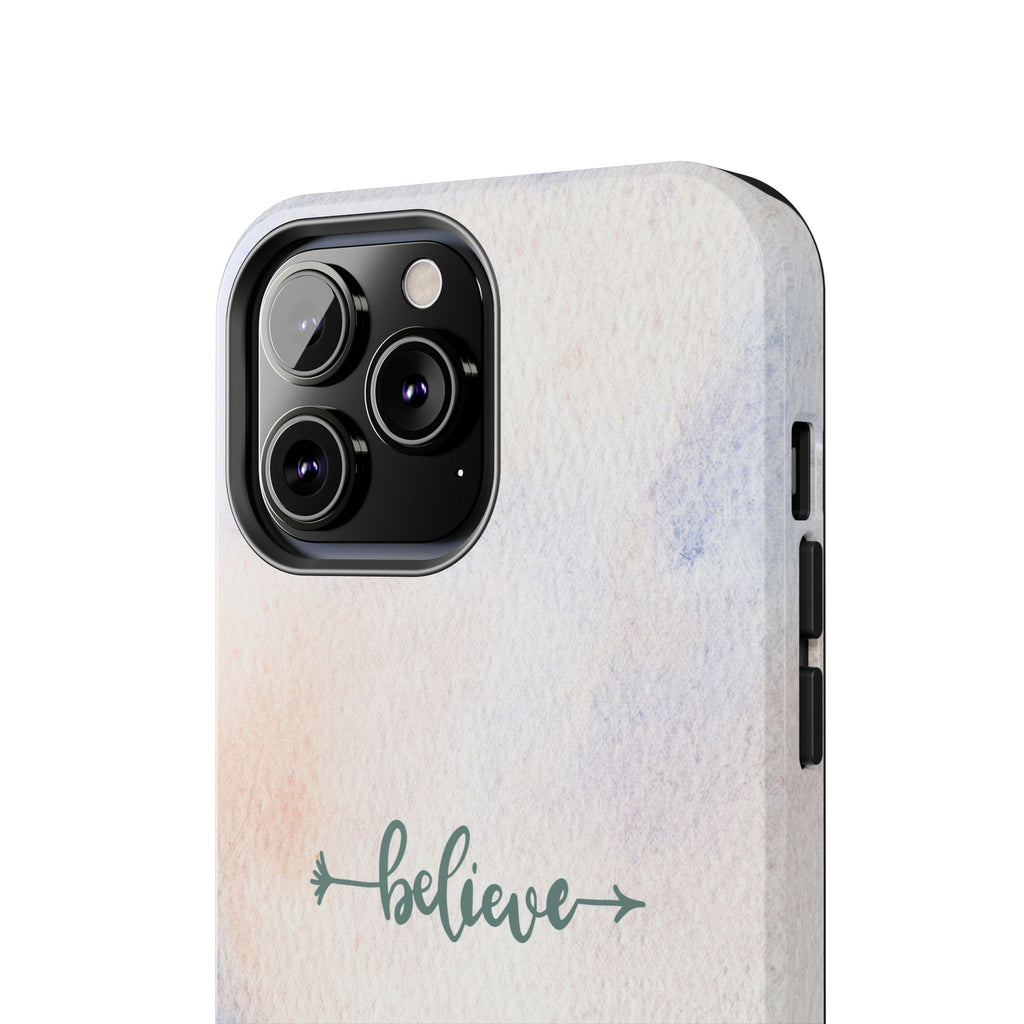 Believe Tough Phone Case (For iPhone, Galaxy & More) - Watercolor Flower