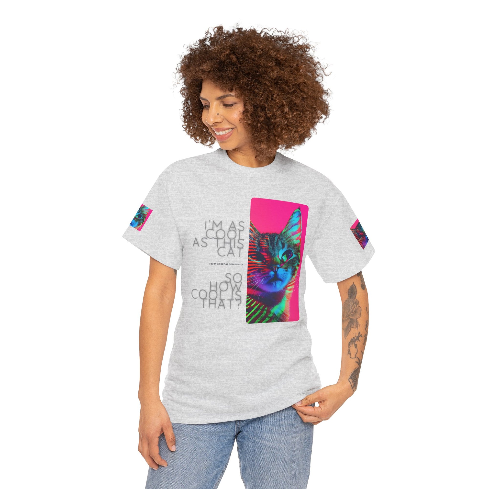Cool Cat (Whiskers 2) Unisex Heavy Cotton Tee