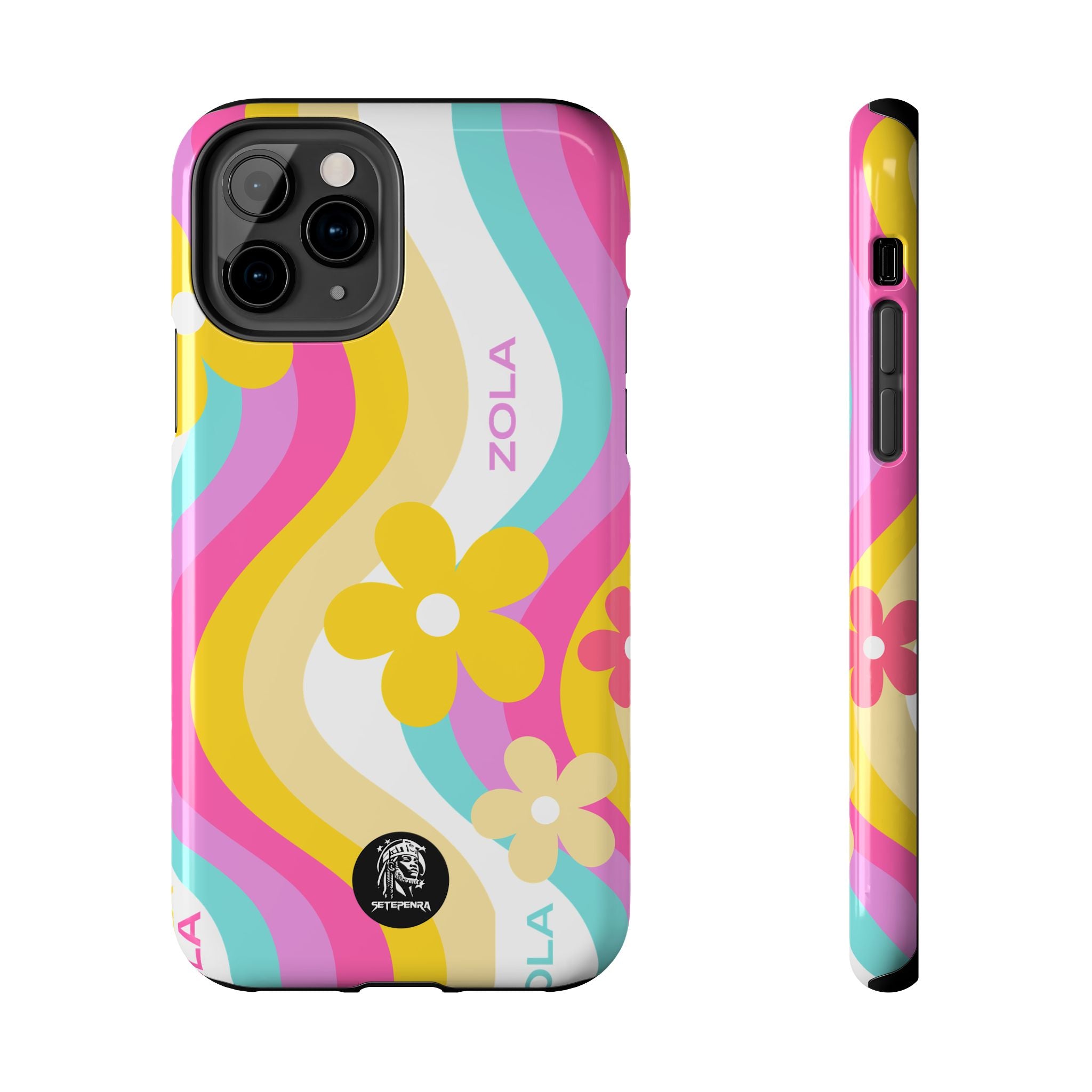 Zola Tough Phone Case (For iPhone, Galaxy & More) - White Wave