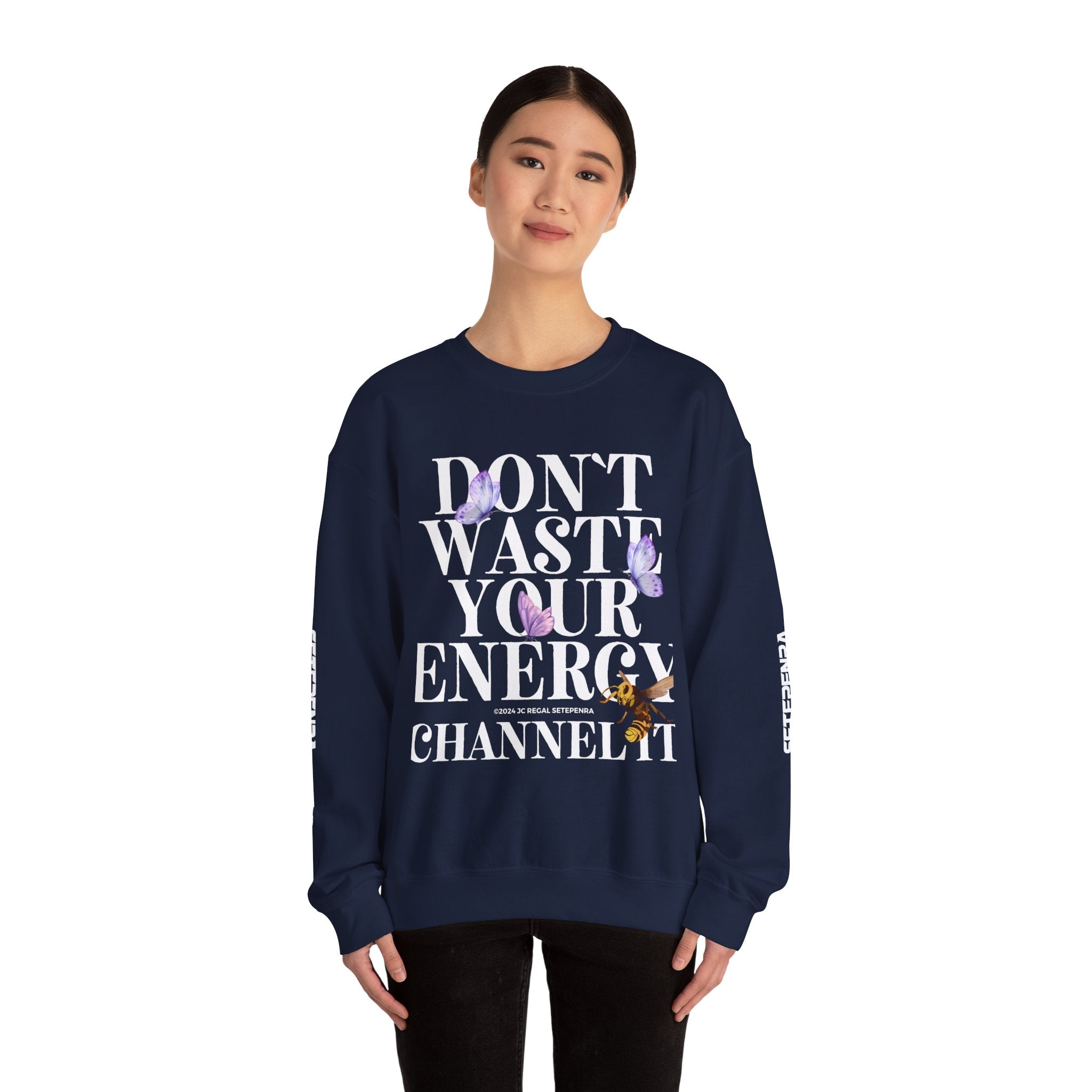 Channel It Unisex Heavy Blend™ Crewneck Sweatshirt (White Print)