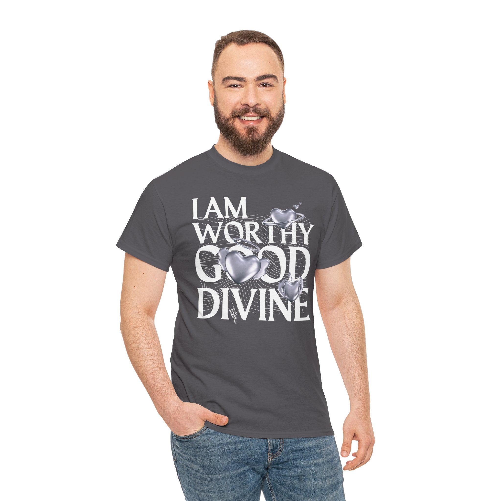 I AM WORTHY GOOD DIVINE Unisex Heavy Cotton Tee