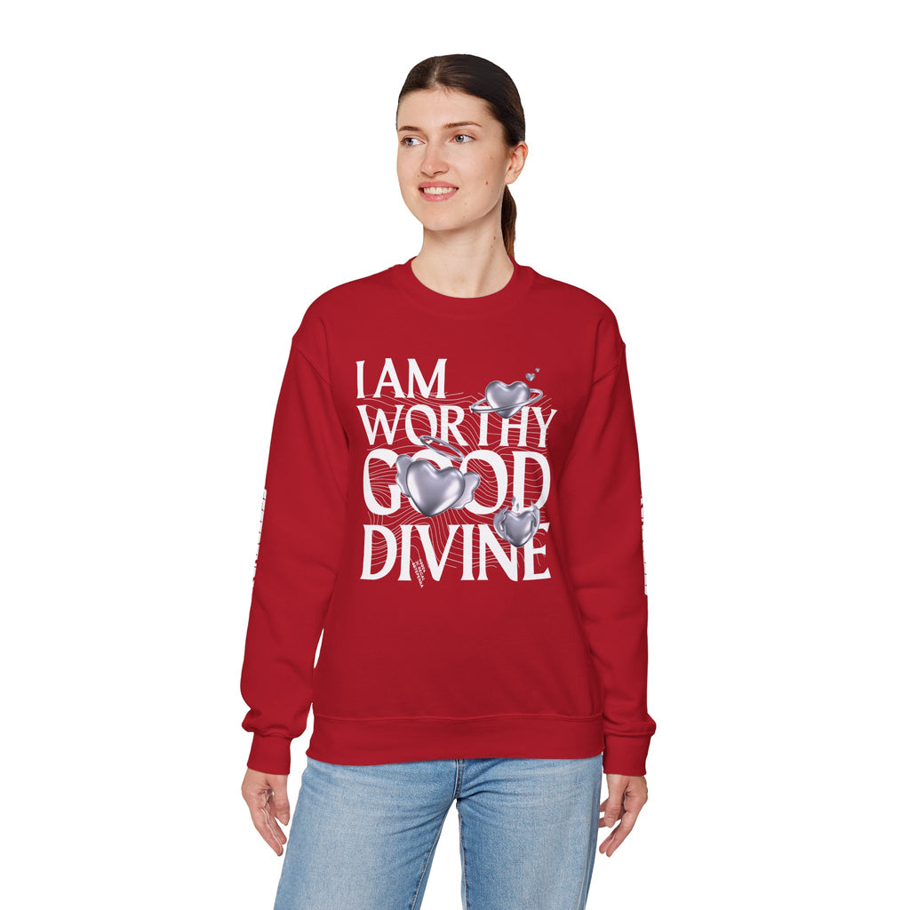 I AM WORTHY GOOD DIVINE Unisex Heavy Blend™ Crewneck Sweatshirt