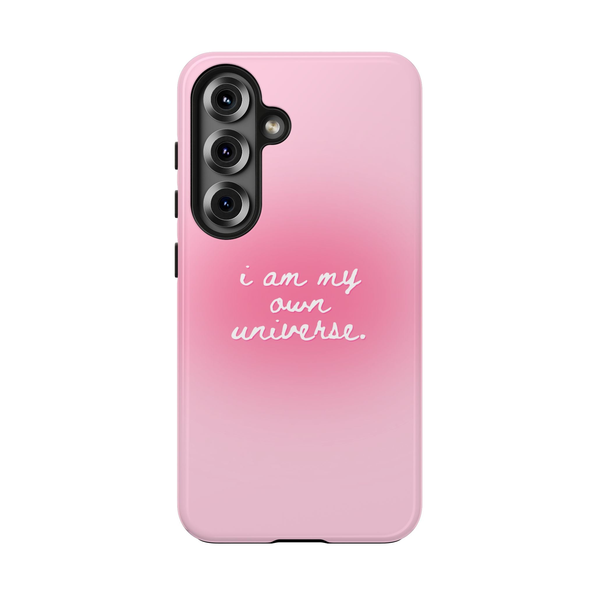 I Am My Own Universe — Pink Gradient Protective Cover Tough Phone Case