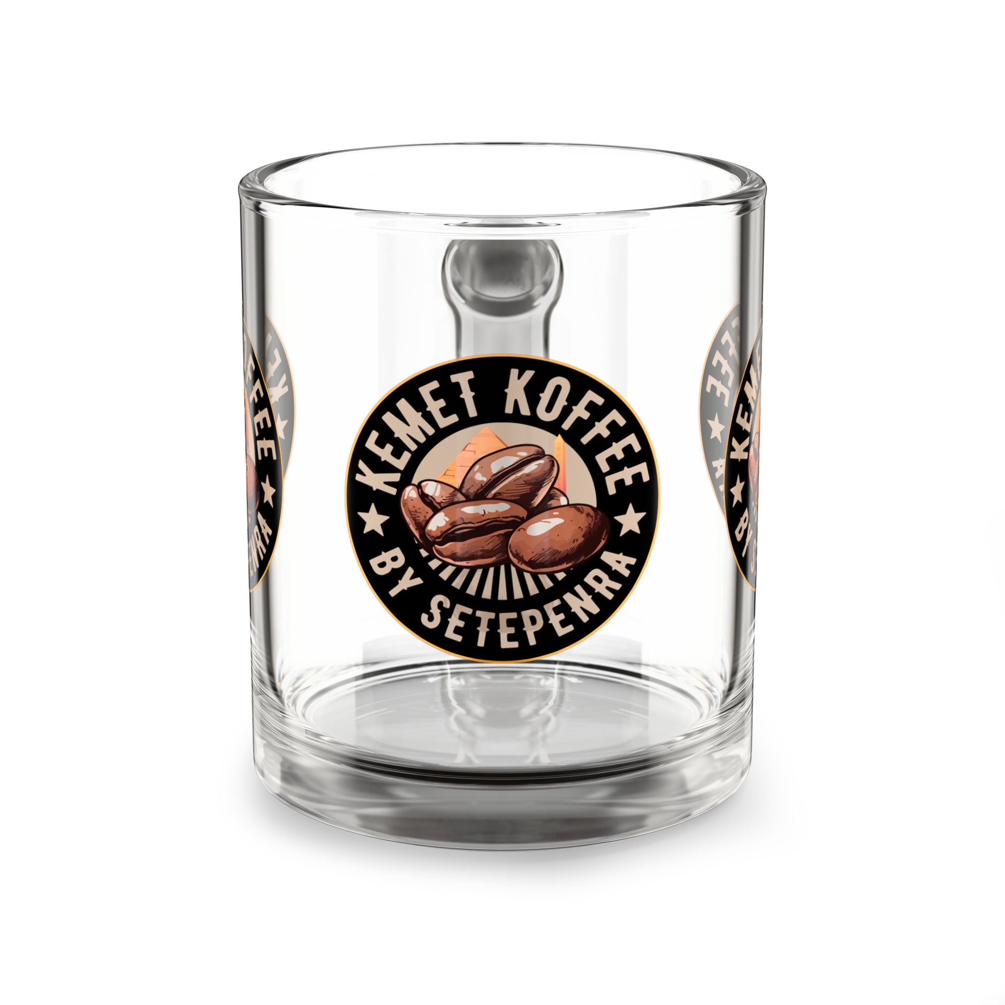 Kemet Koffee By Setepenra Glass Mug, 10oz