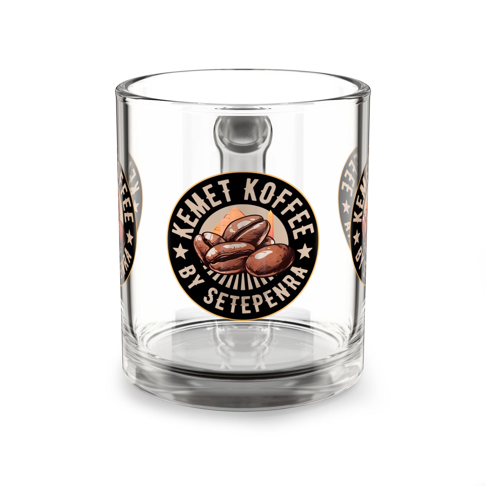 Kemet Koffee by SETEPENRA Glass Mug, 10oz