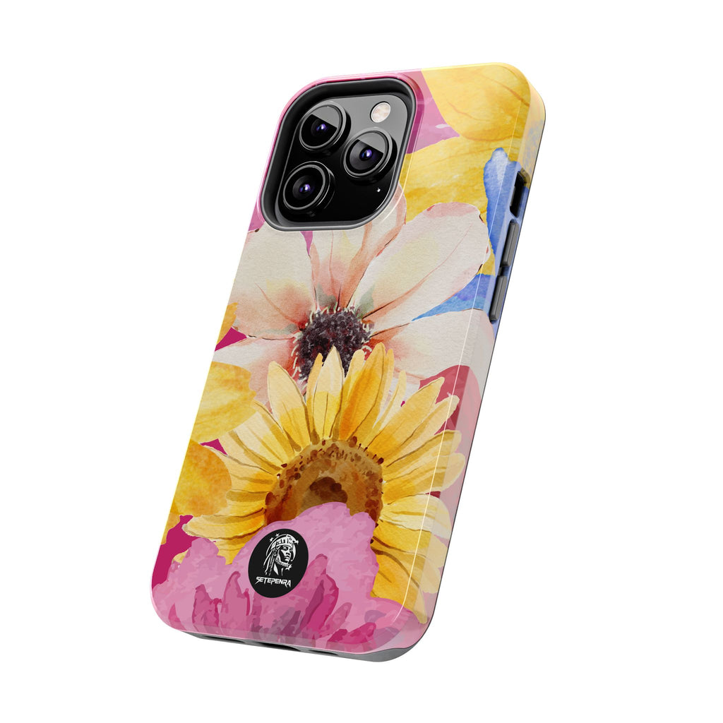 Watercolor Flowers Tough Phone Case (For iPhone, Galaxy & More)