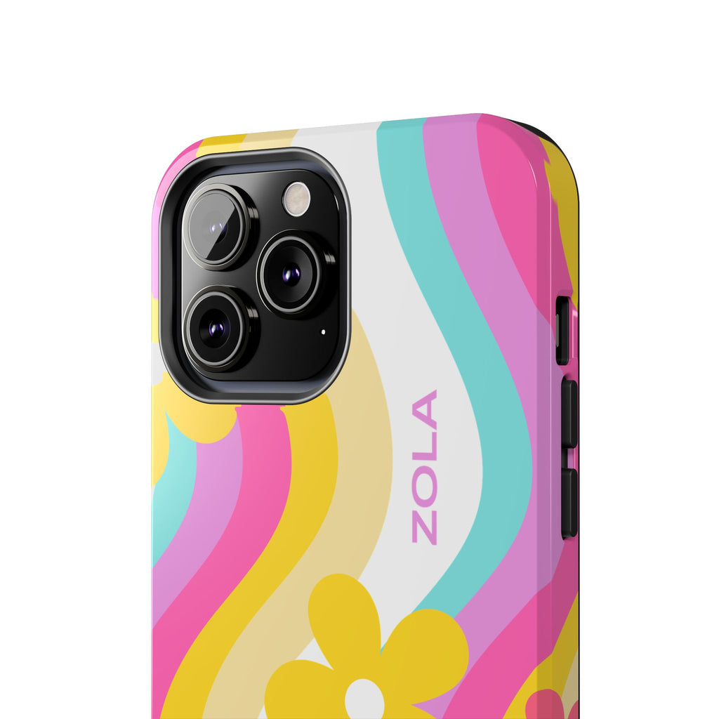 Zola Tough Phone Case (For iPhone, Galaxy & More) - White Wave