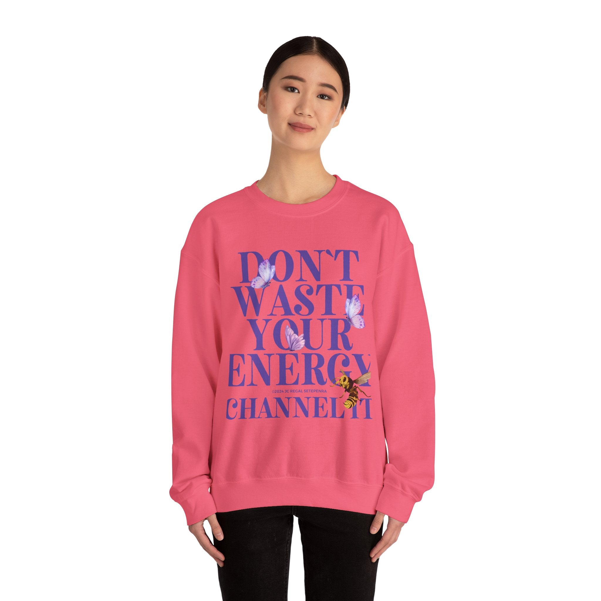 Channel It Unisex Heavy Blend™ Crewneck Sweatshirt (Purple Print)