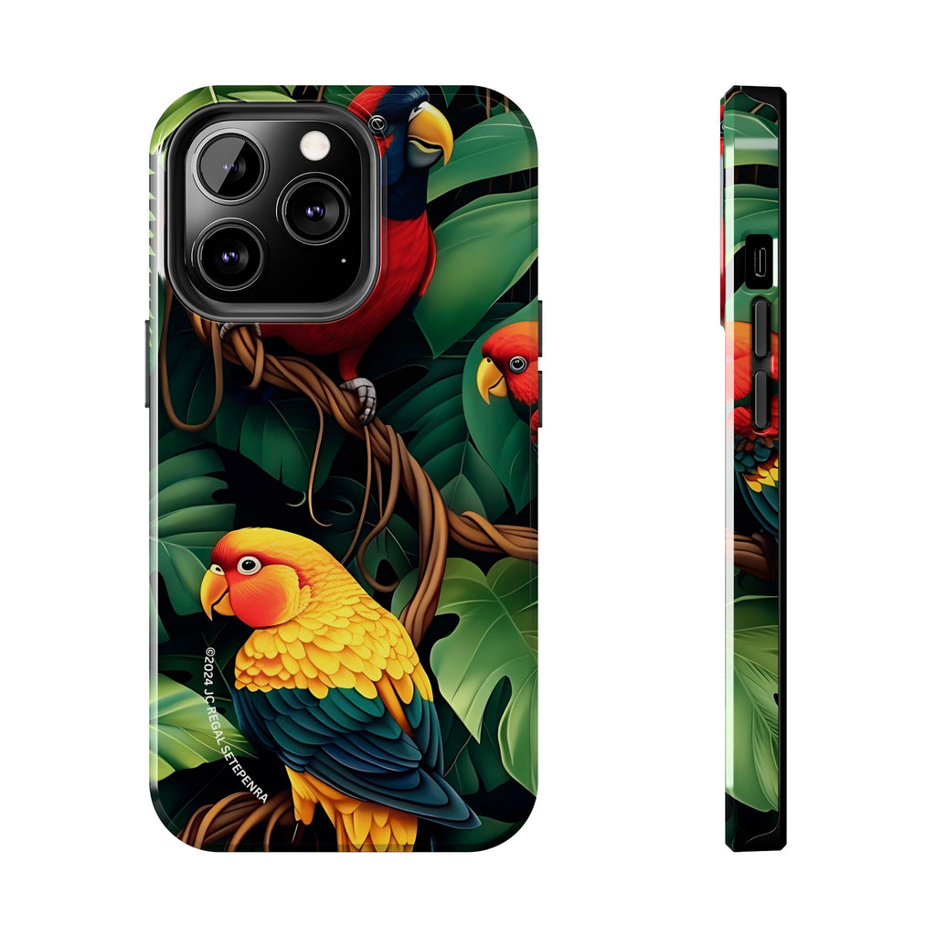 Tri-Parrot Tough Phone Case (For iPhone, Galaxy & More) SETEPENRA Phone Case.