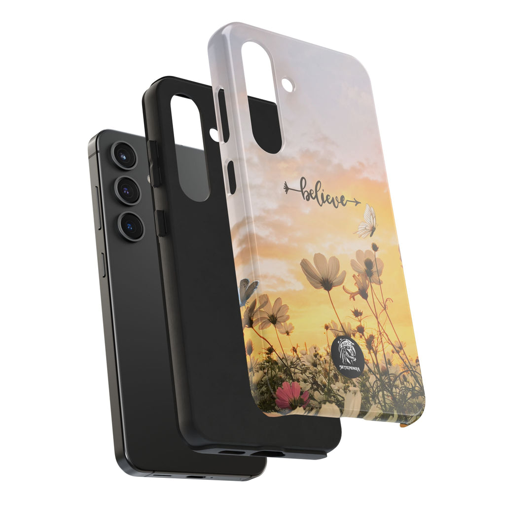 Believe Tough Phone Case (For iPhone, Galaxy & More) - Aesthetic Flower