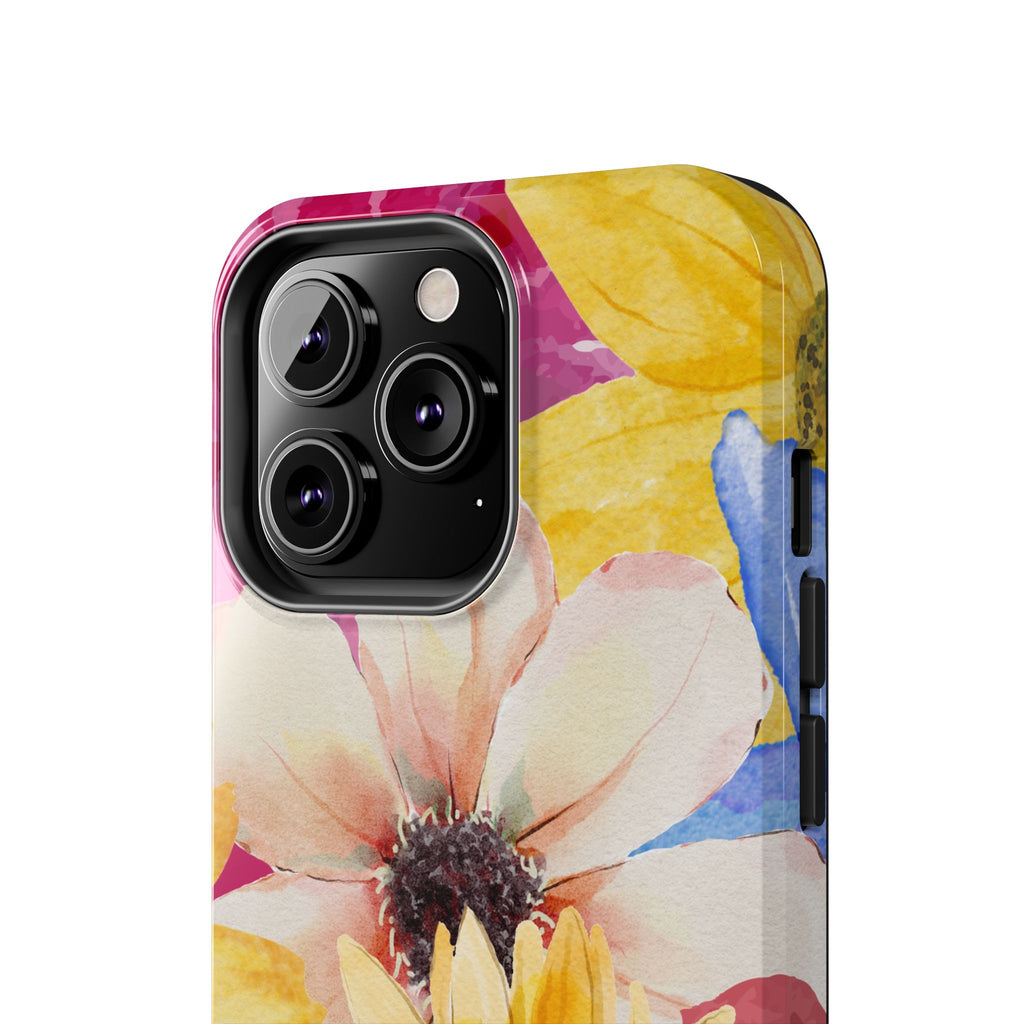 Watercolor Flowers Tough Phone Case (For iPhone, Galaxy & More)
