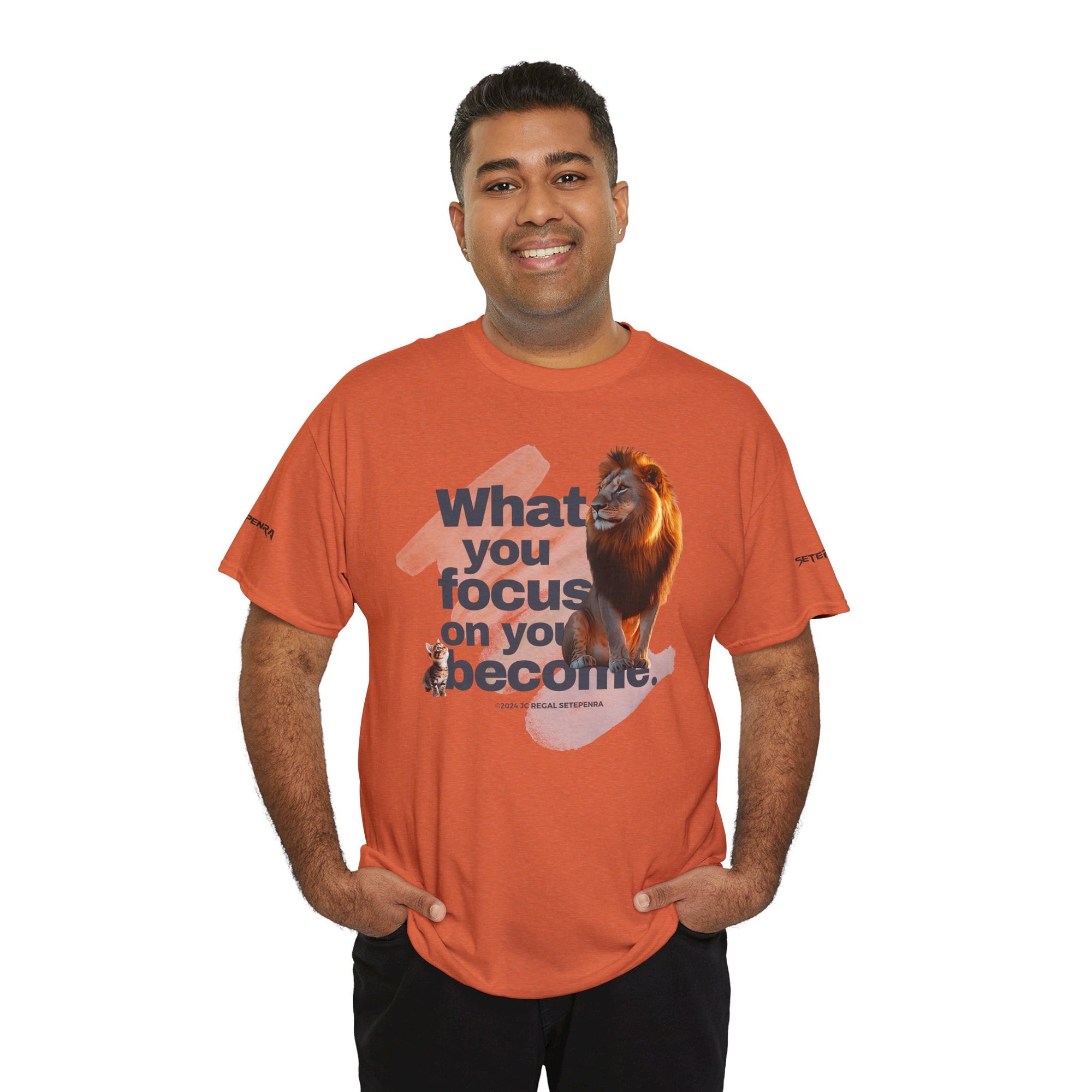 What You Focus On You Become Unisex Heavy Cotton Tee