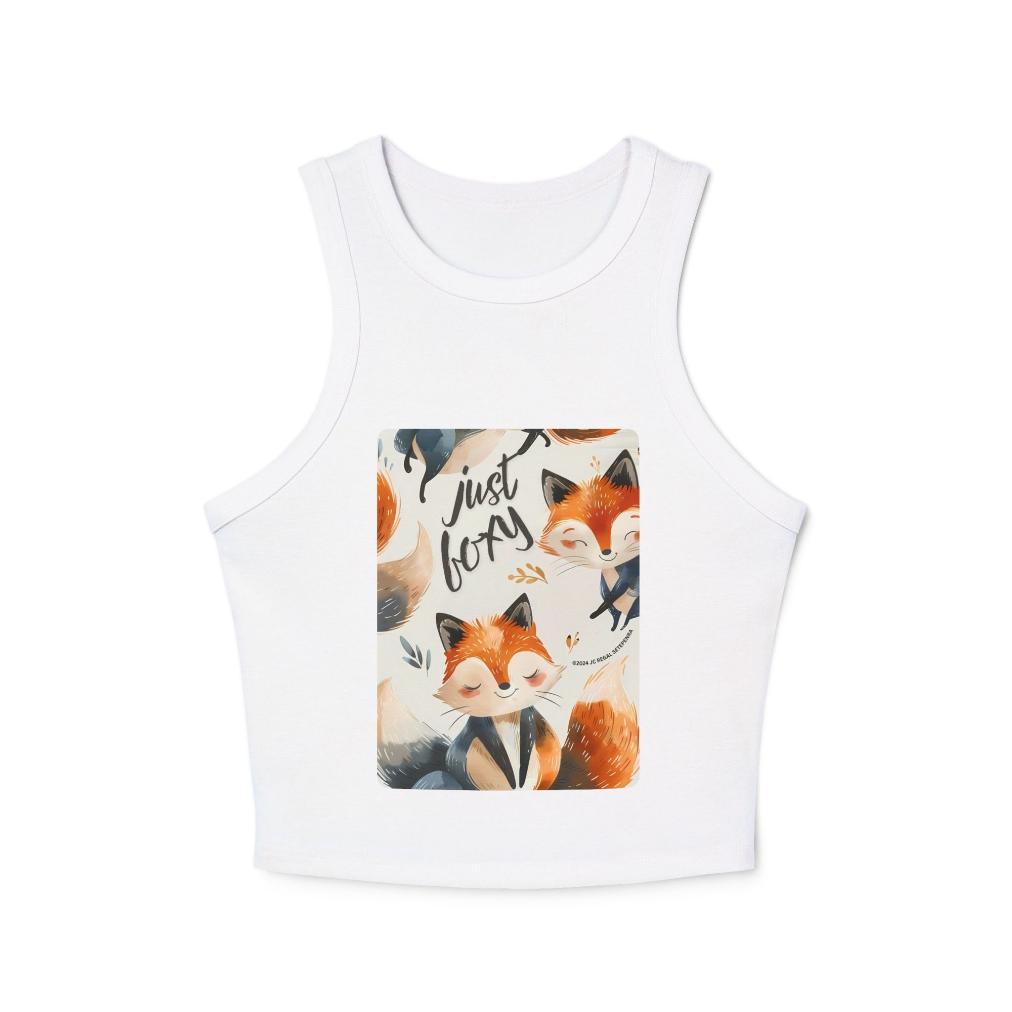 Just Foxy Women's Micro Rib Racer Tank Top SETEPENRA Tank Top.