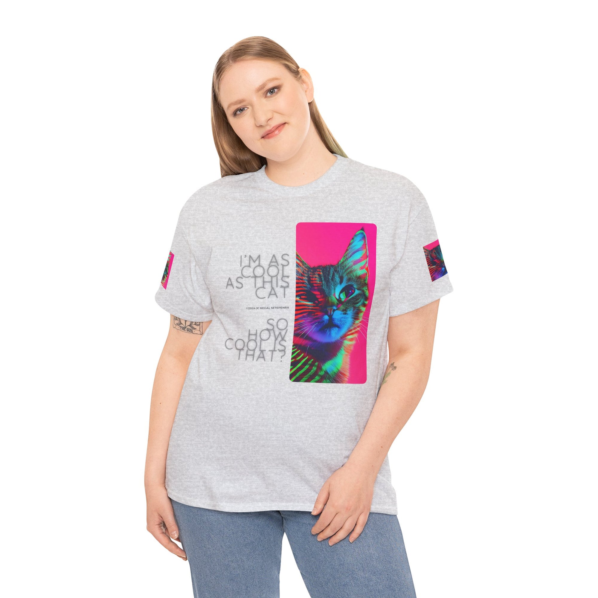 Cool Cat (Whiskers 2) Unisex Heavy Cotton Tee