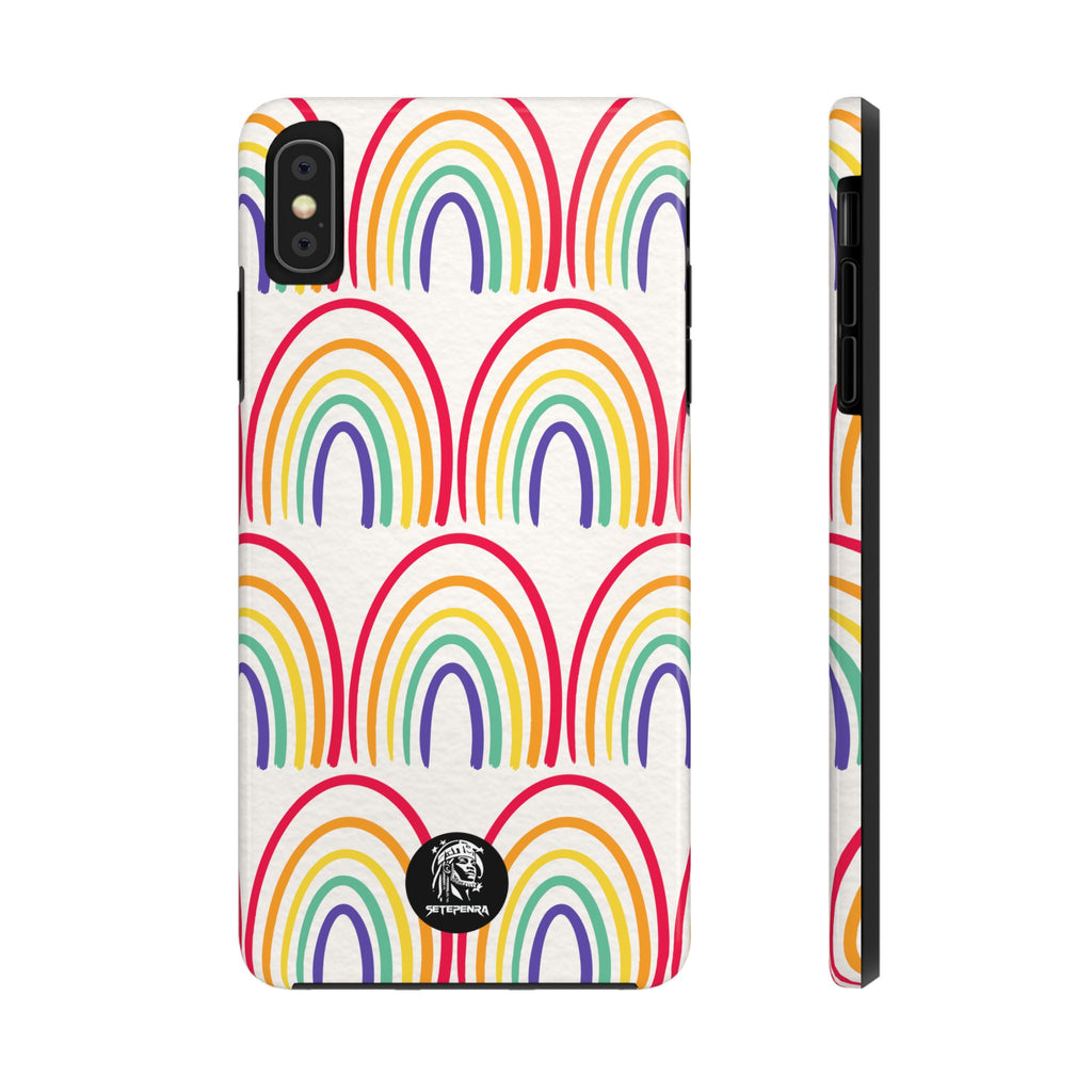 Retro Rainbow Tough Phone Case (For iPhone, Galaxy & More) SETEPENRA Phone Case.