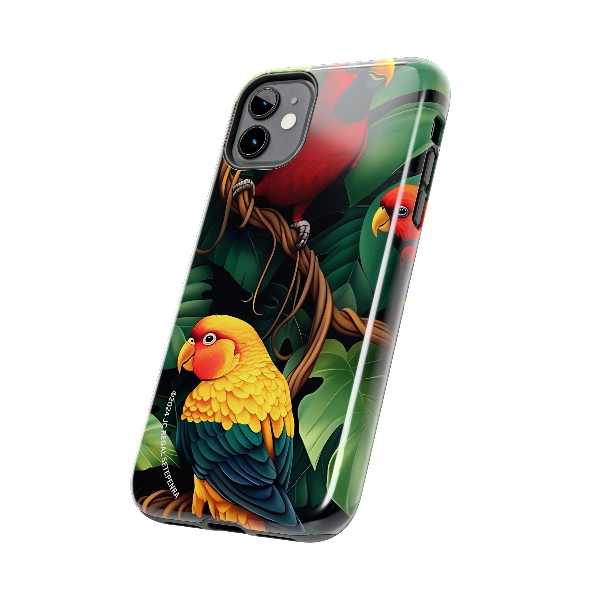 Tri-Parrot Tough Phone Case (For iPhone, Galaxy & More)