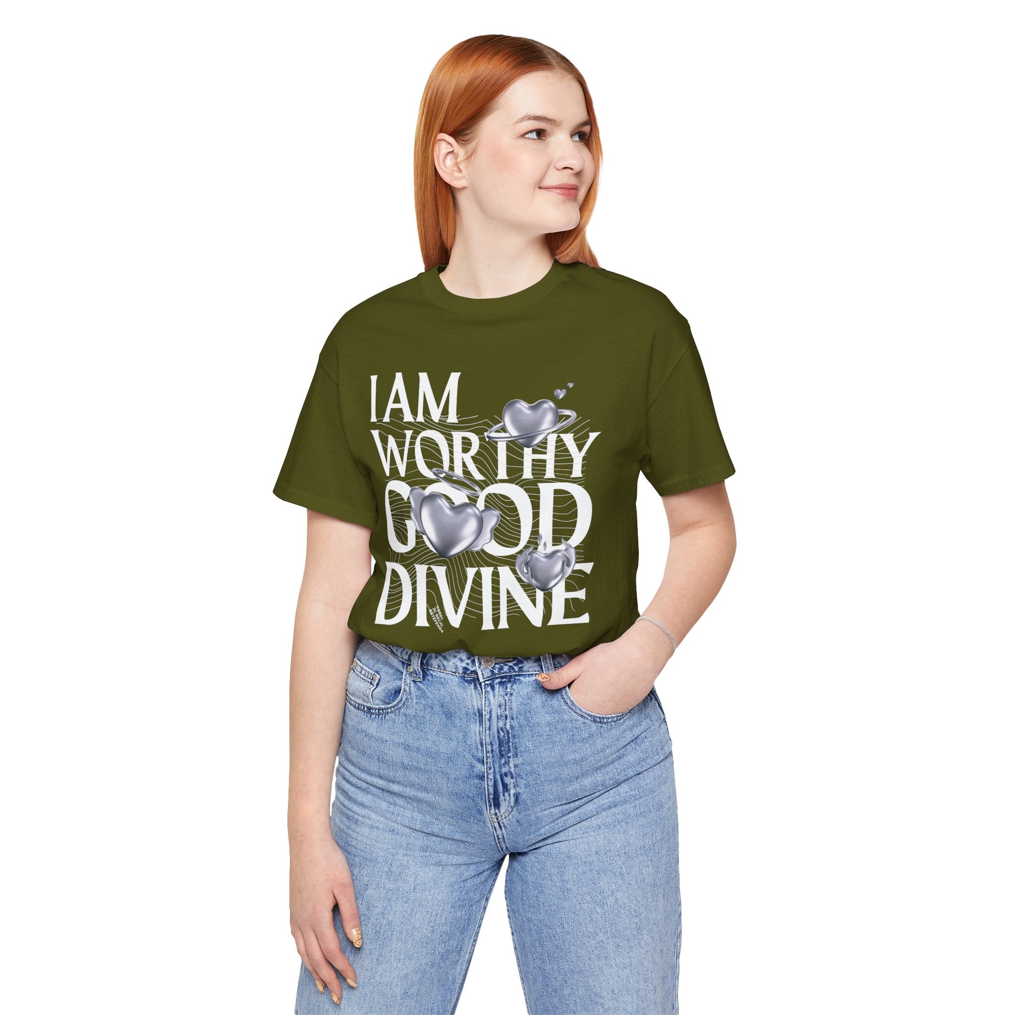 I AM WORTHY GOOD DIVINE Unisex Jersey Short Sleeve Tee