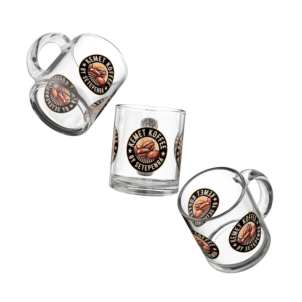 Kemet Koffee By Setepenra Glass Mug, 10oz