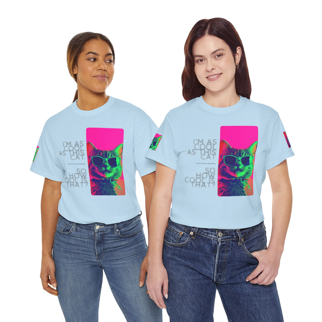 Cool Cat (Whiskers 1) Unisex Heavy Cotton Tee