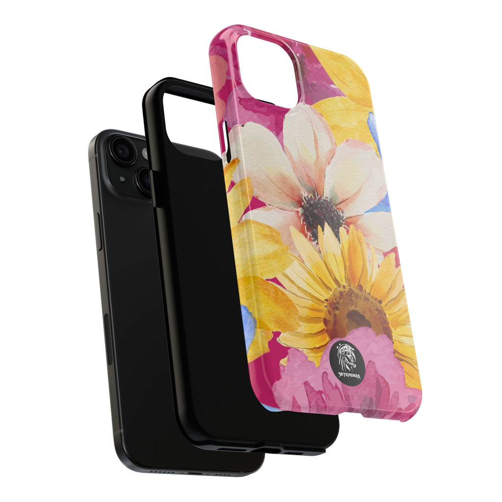 Watercolor Flowers Tough Phone Case (For iPhone, Galaxy & More)
