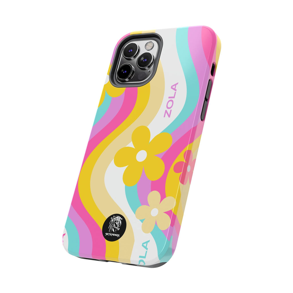 Zola Tough Phone Case (For iPhone, Galaxy & More) - White Wave