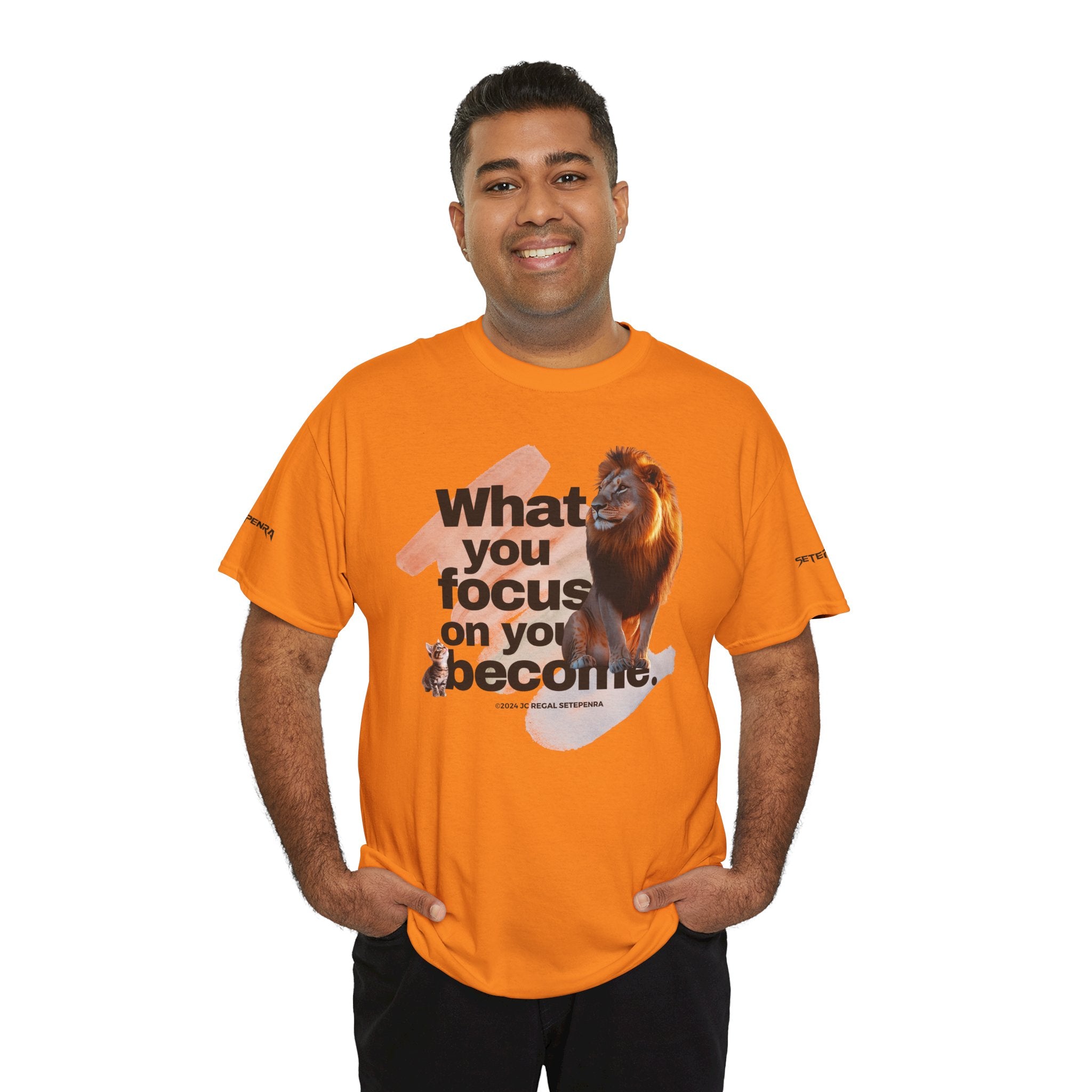 What You Focus On You Become Unisex Heavy Cotton Tee