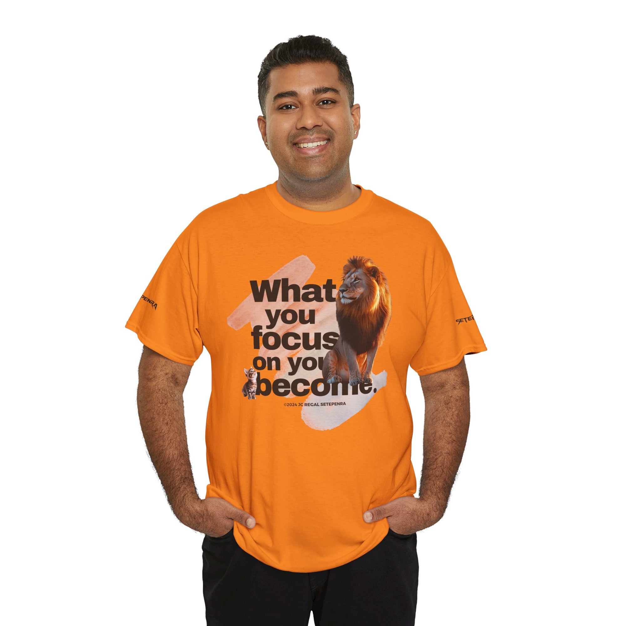 What You Focus On You Become Unisex Heavy Cotton Tee