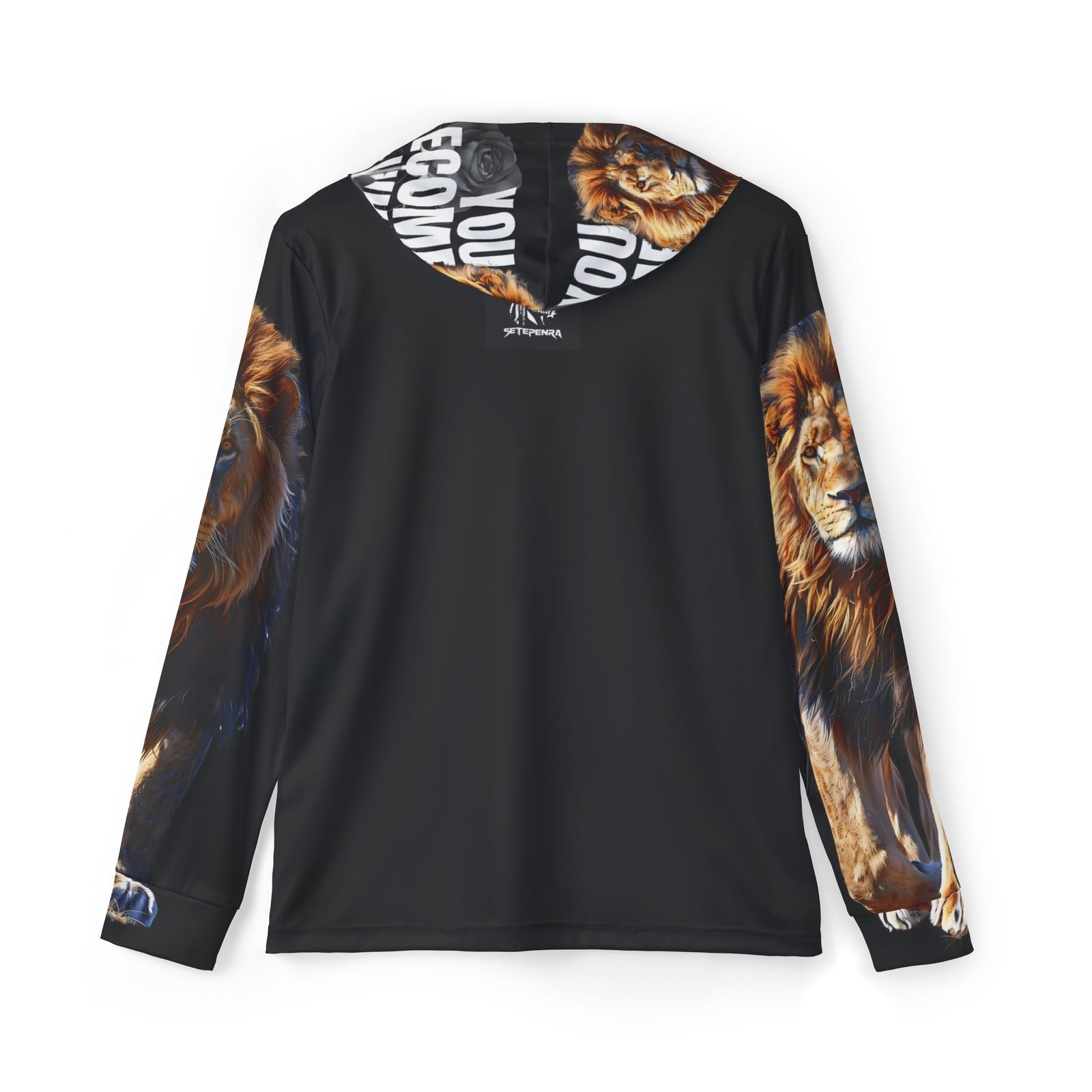 You Become What You Believe Men's Sports Warmup Hoodie (Black) SETEPENRA All Over Prints.