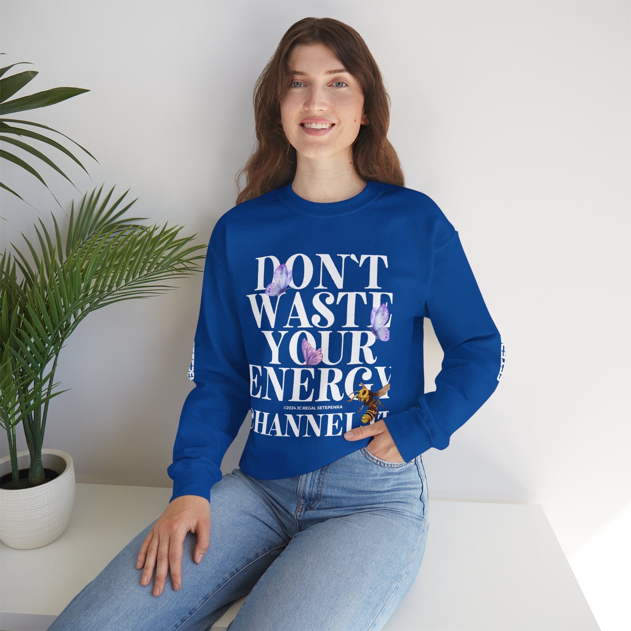 Channel It Unisex Heavy Blend™ Crewneck Sweatshirt (White Print)