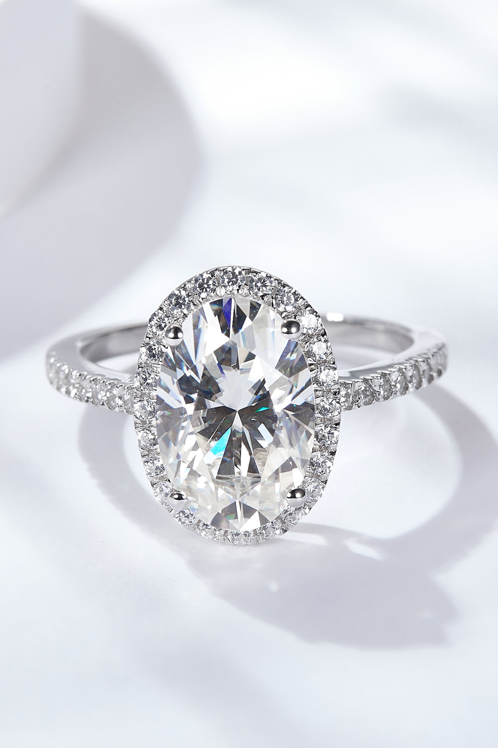 4.5 Carat Moissanite Halo Ring SETEPENRA .