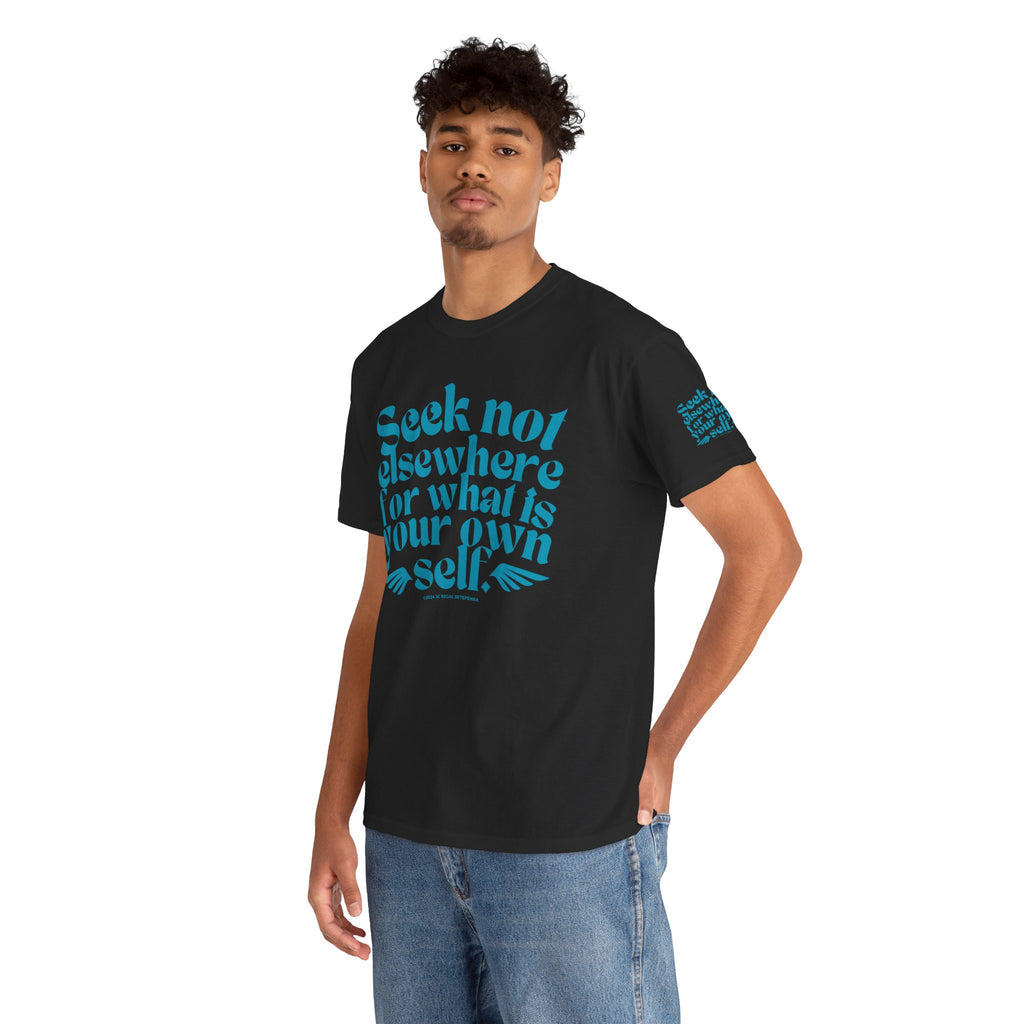 Seek Not Elsewhere (Aqua Edition) Unisex Heavy Cotton Tee SETEPENRA T-Shirt.