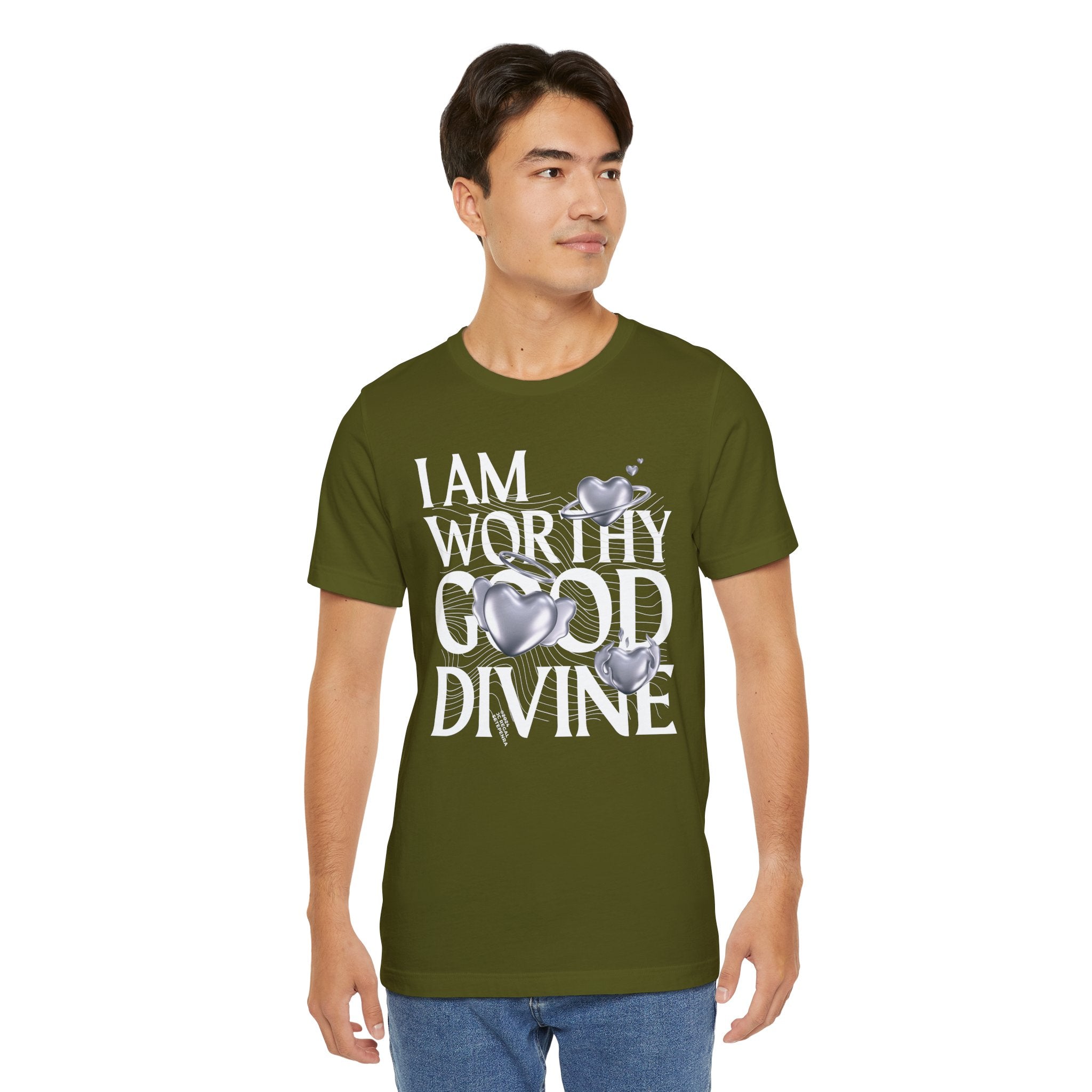 I AM WORTHY GOOD DIVINE Unisex Jersey Short Sleeve Tee