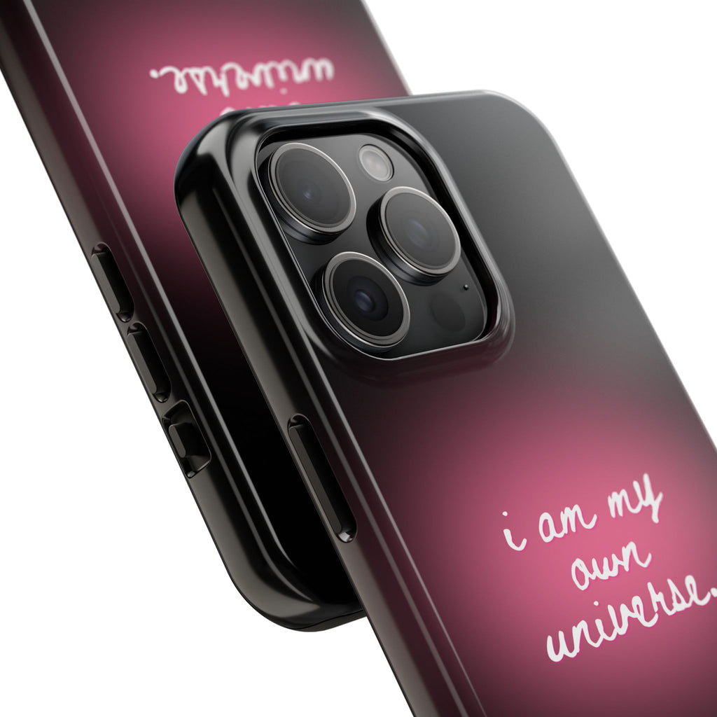 I Am My Own Universe — Pink Glow Protective Cover Tough Phone Case