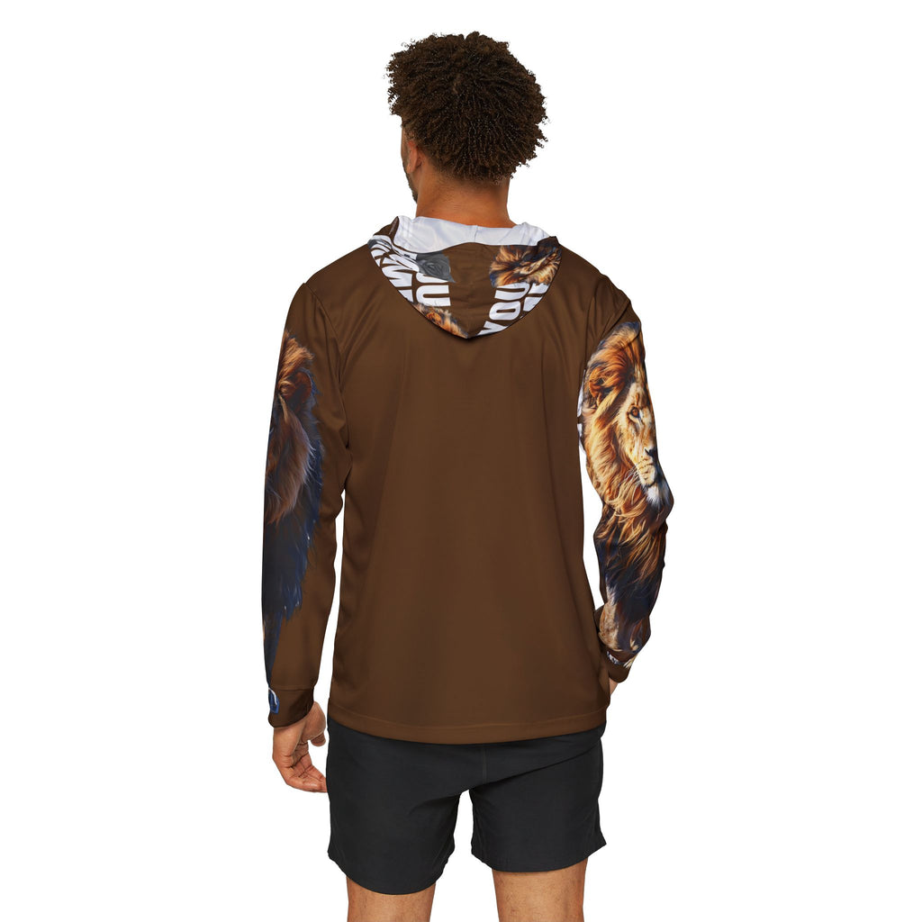 You Become What You Believe Men's Sports Warmup Hoodie (Brown) SETEPENRA All Over Prints.