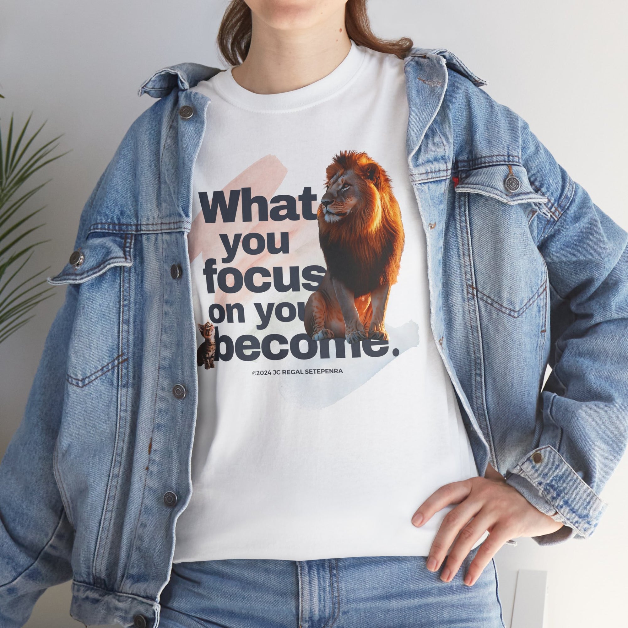 What You Focus On You Become Unisex Heavy Cotton Tee