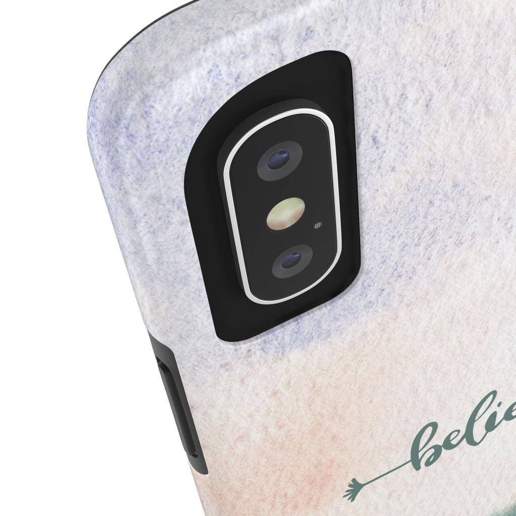 Believe Tough Phone Case (For iPhone, Galaxy & More) - Watercolor Flower