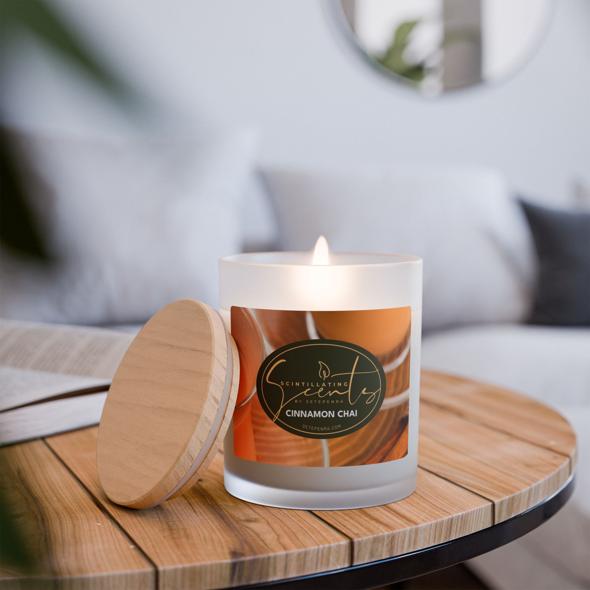Scintillating Scents by SETEPENRA Frosted Glass Candle, 11oz