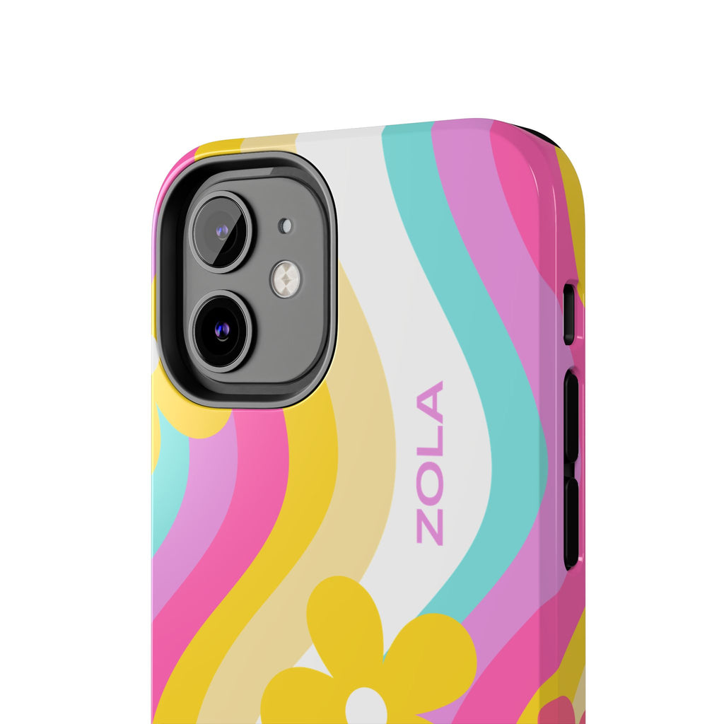Zola Tough Phone Case (For iPhone, Galaxy & More) - White Wave