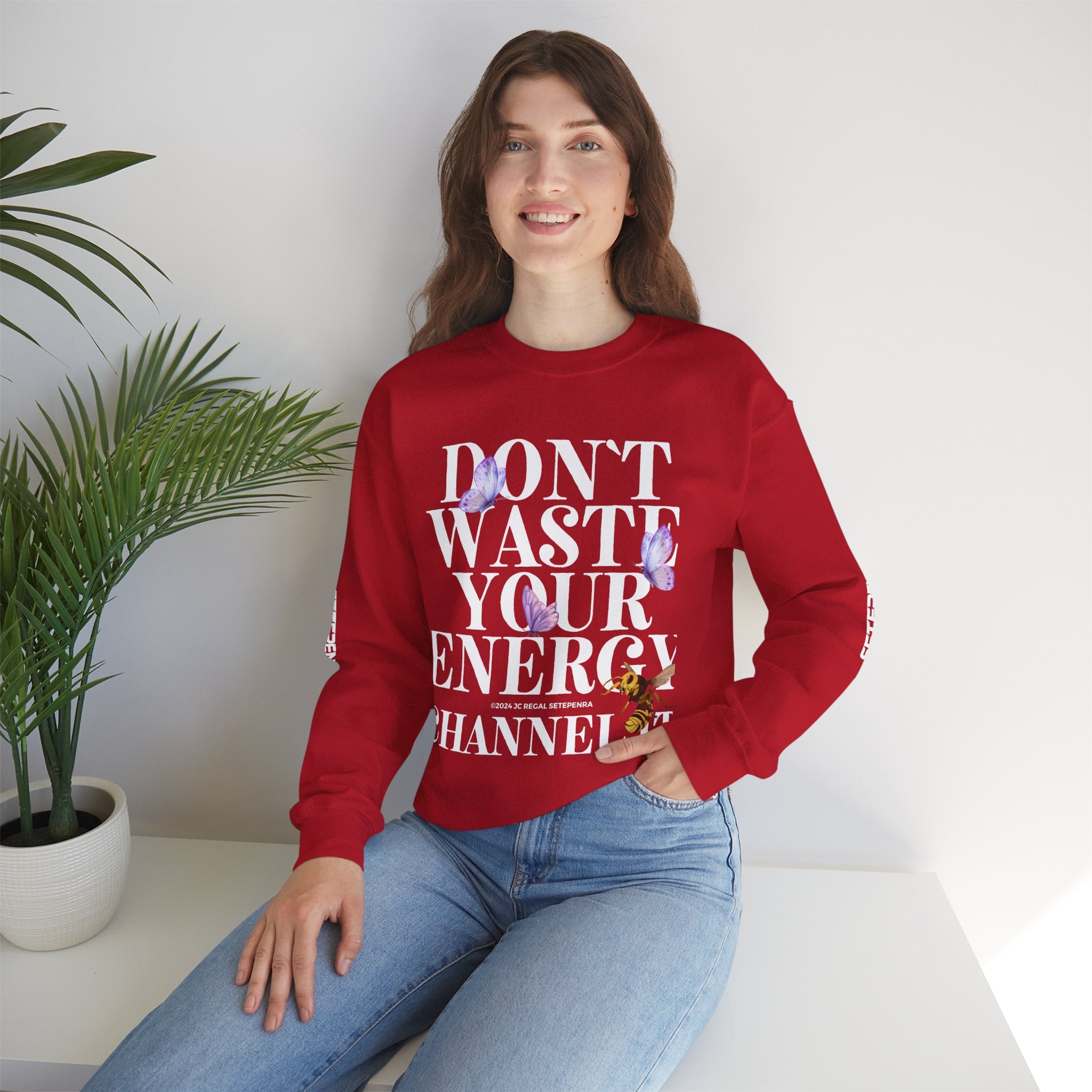 Channel It Unisex Heavy Blend™ Crewneck Sweatshirt (White Print)
