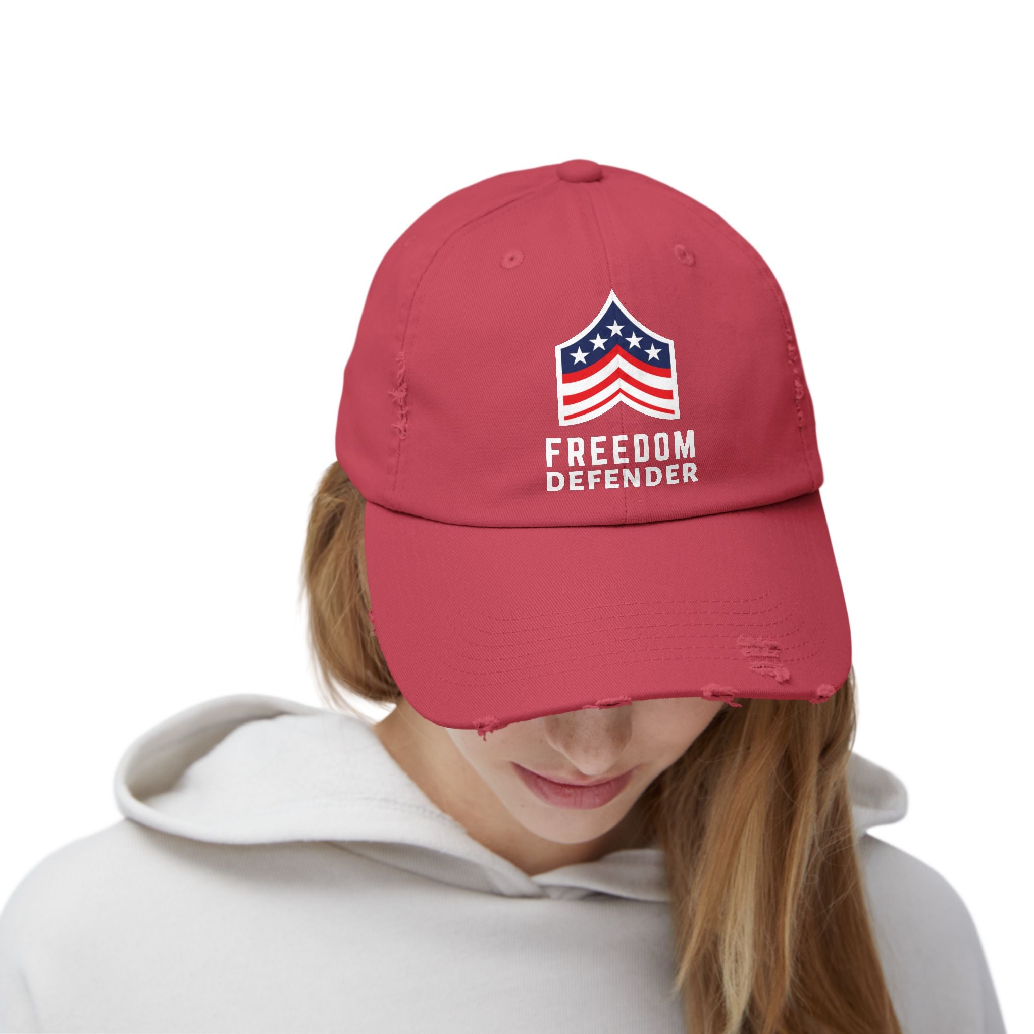 Freedom Defender Unisex Distressed Cap