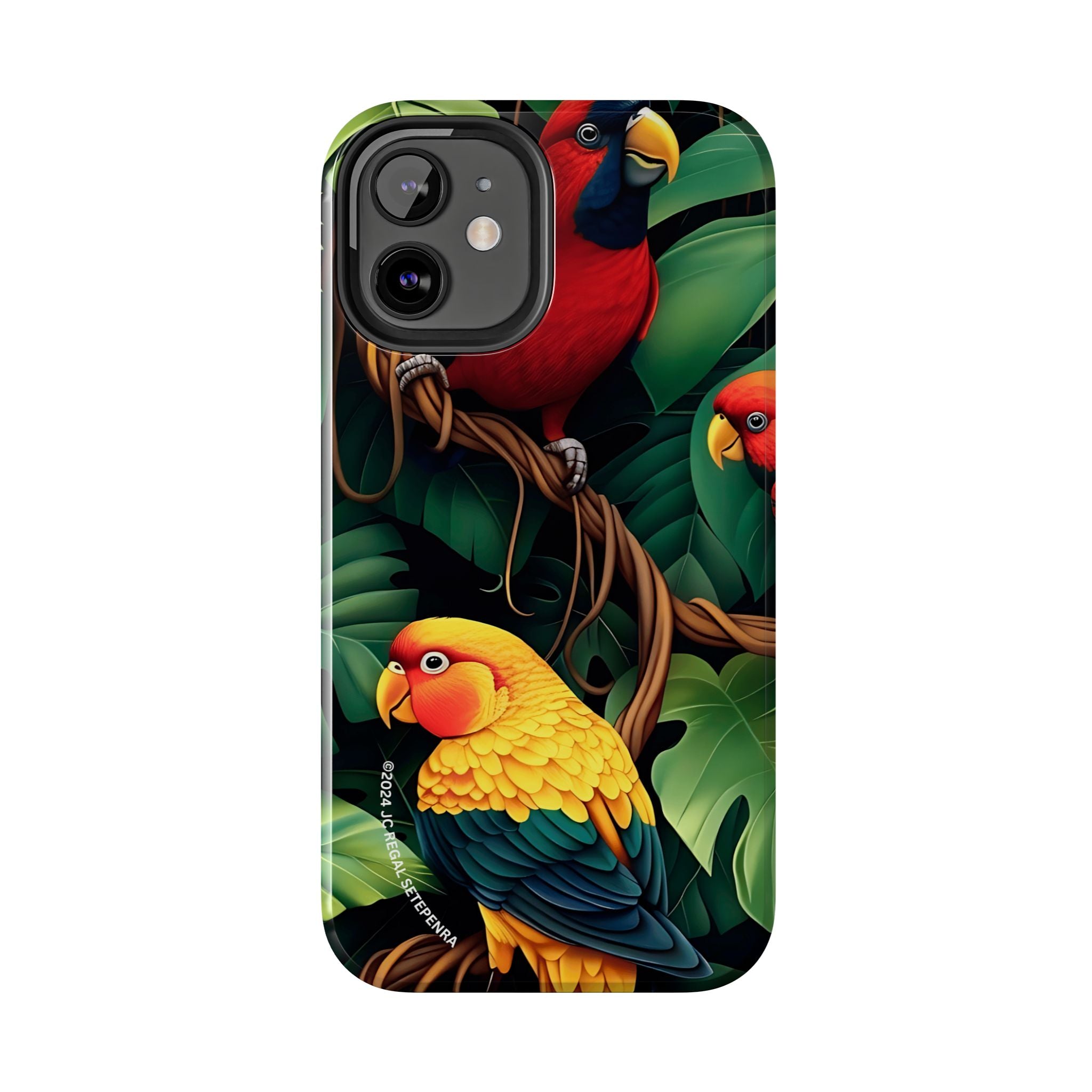 Tri-Parrot Tough Phone Case (For iPhone, Galaxy & More)