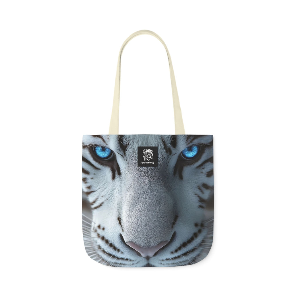 Primal Power Canvas Tote Bag, 5-Color Straps - White Tiger (2nd Edition)