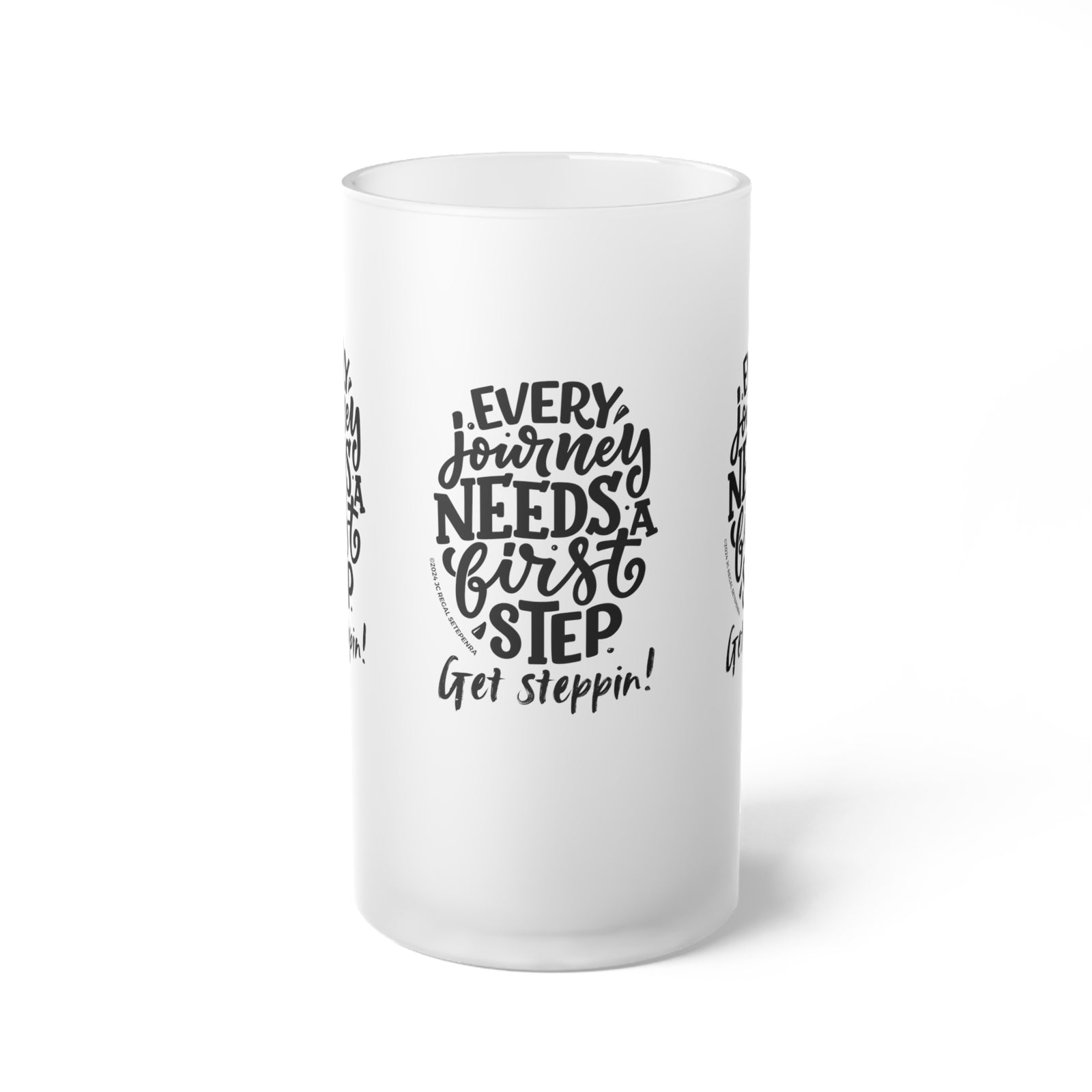 Get Steppin! Frosted Glass Beer Mug, 16oz SETEPENRA Mug.