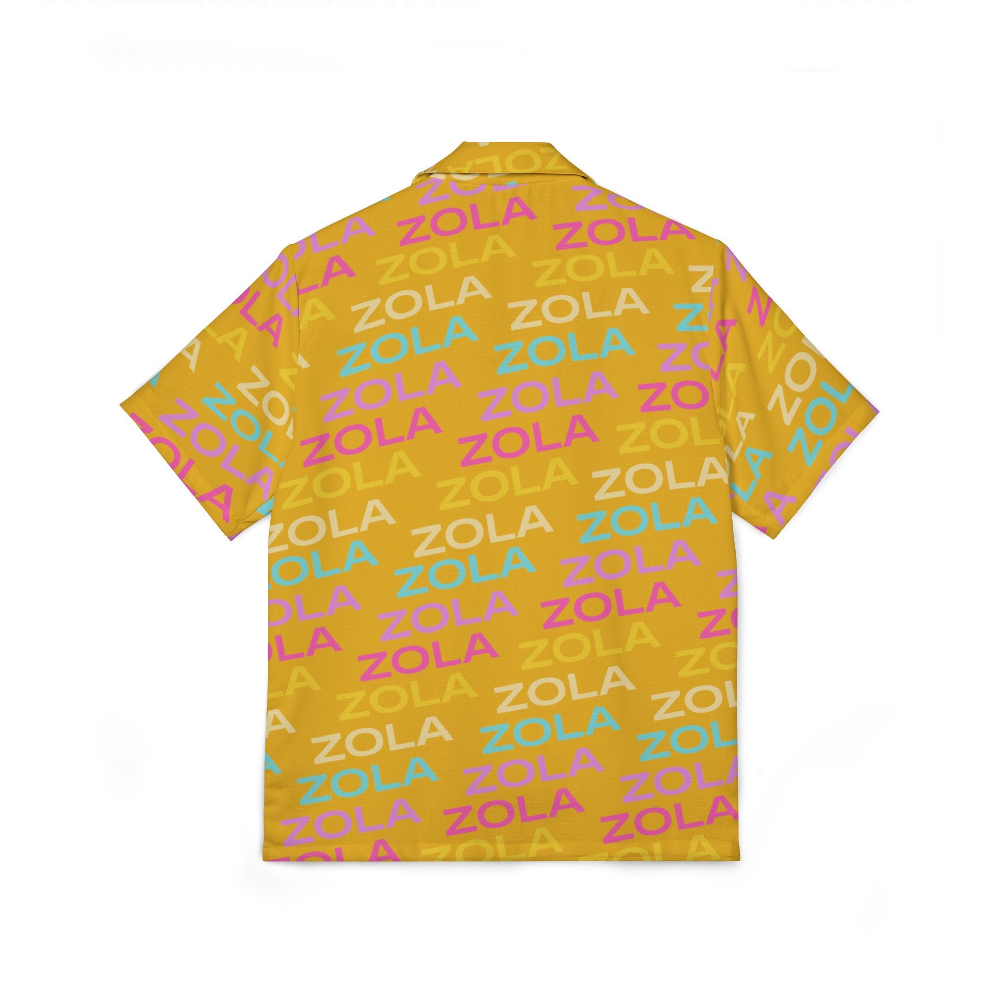 Zola Men's Hawaiian Camp Shirt (Gold) SETEPENRA All Over Prints.