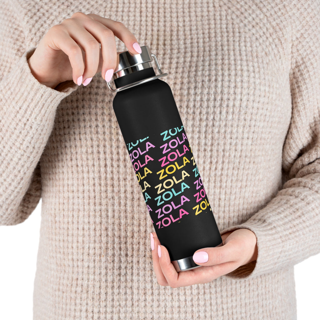 Zola Copper Vacuum Insulated Bottle, 22oz