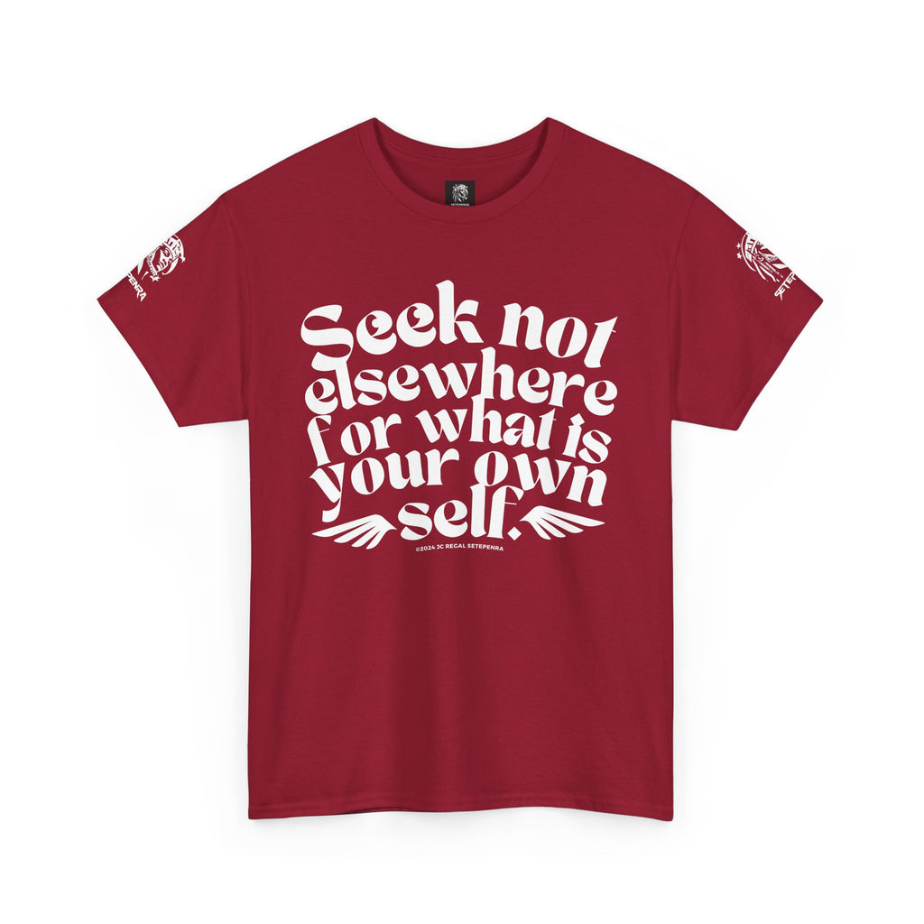 Seek Not Elsewhere Unisex Heavy Cotton Tee SETEPENRA T-Shirt.