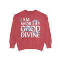 I AM WORTHY GOOD DIVINE Unisex Garment-Dyed Sweatshirt SETEPENRA Sweatshirt.