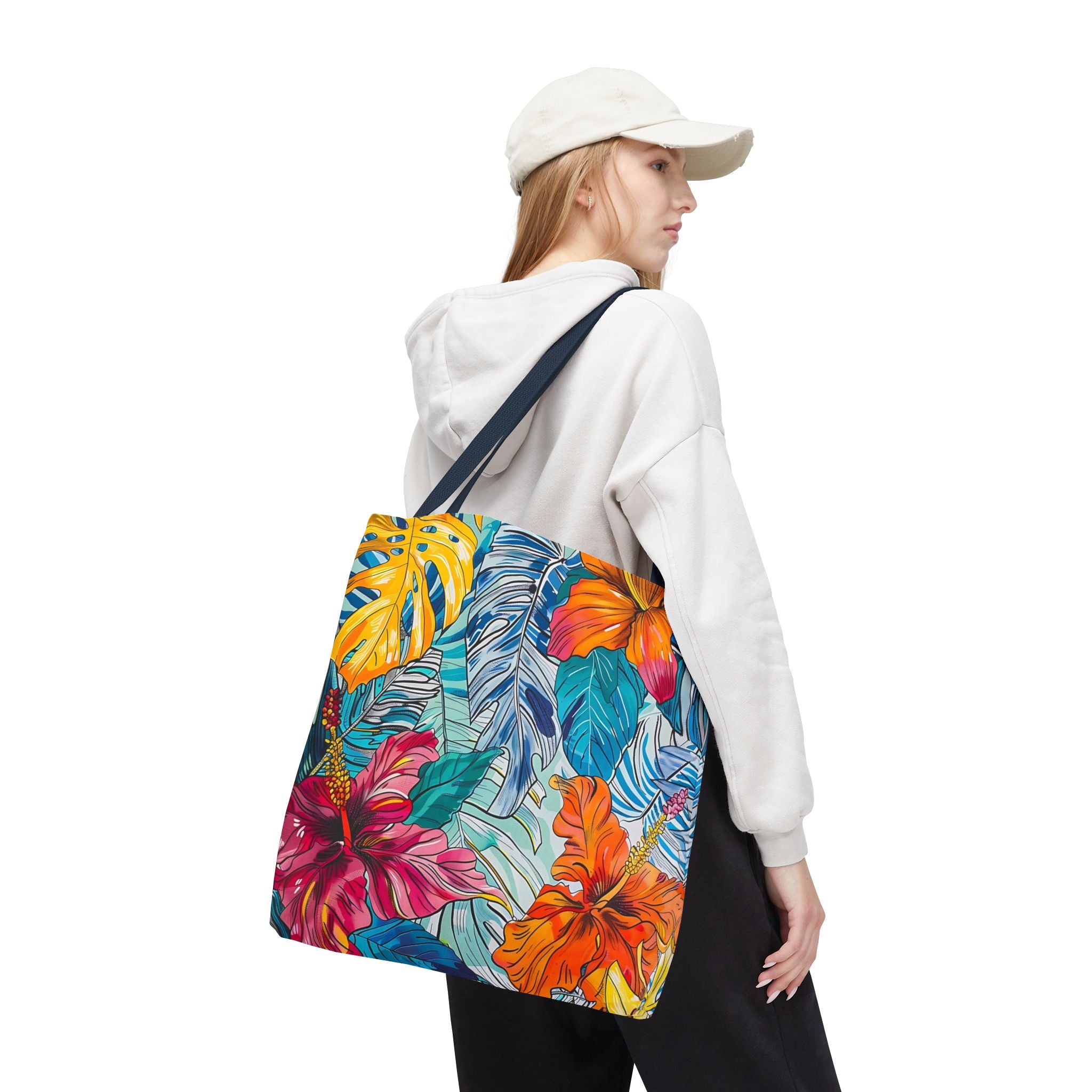 Monstera Hibiscus Tote Bag
