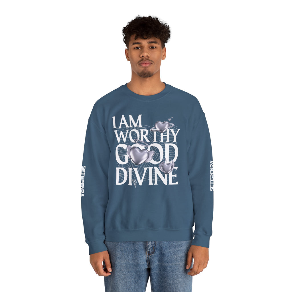 I AM WORTHY GOOD DIVINE Unisex Heavy Blend™ Crewneck Sweatshirt